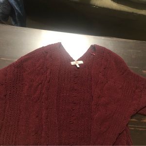 Love Tree Oversized Maroon Knit Cardigan Size Small